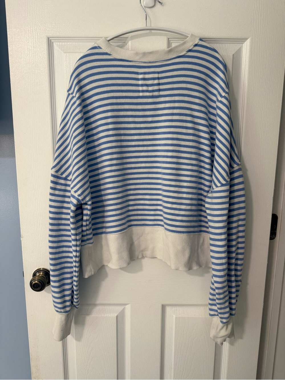 Blue & White Striped Aerie Crewneck - Picture 2 of 3